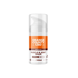 A 100ml pump bottle of Orange County CBD Muscle & Joint Balm, Unscented, on a solid white background.